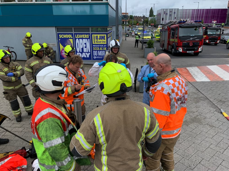 Fire, police and ambulance crews dealt with the incident (West Mids Fire)