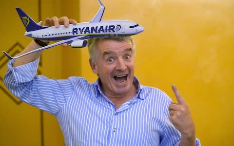 Ryanair’s chief executive Michael O’Leary  - Credit: FILIPPO MONTEFORTE/AFP