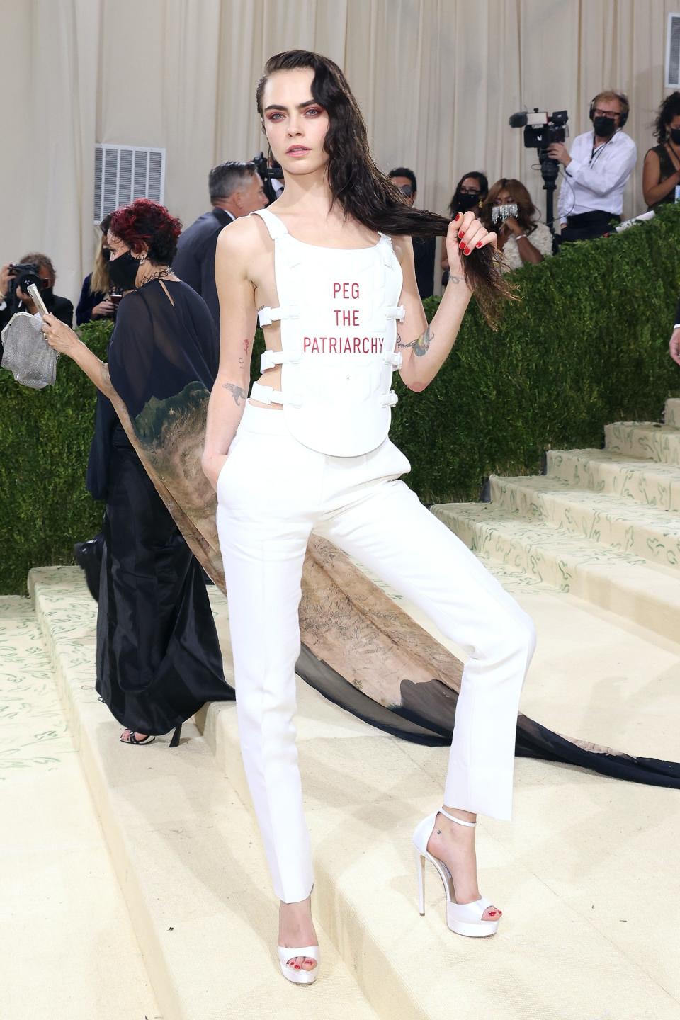 Cara Delevingne attends the 2021 Met Gala benefit "In America: A Lexicon of Fashion" at Metropolitan Museum of Art on September 13, 2021