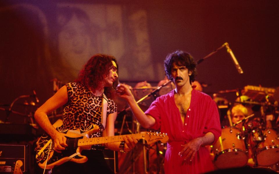 'You just can’t do drugs and be in Frank’s band': Vai performs alongside Frank Zappa in 1981 - Getty