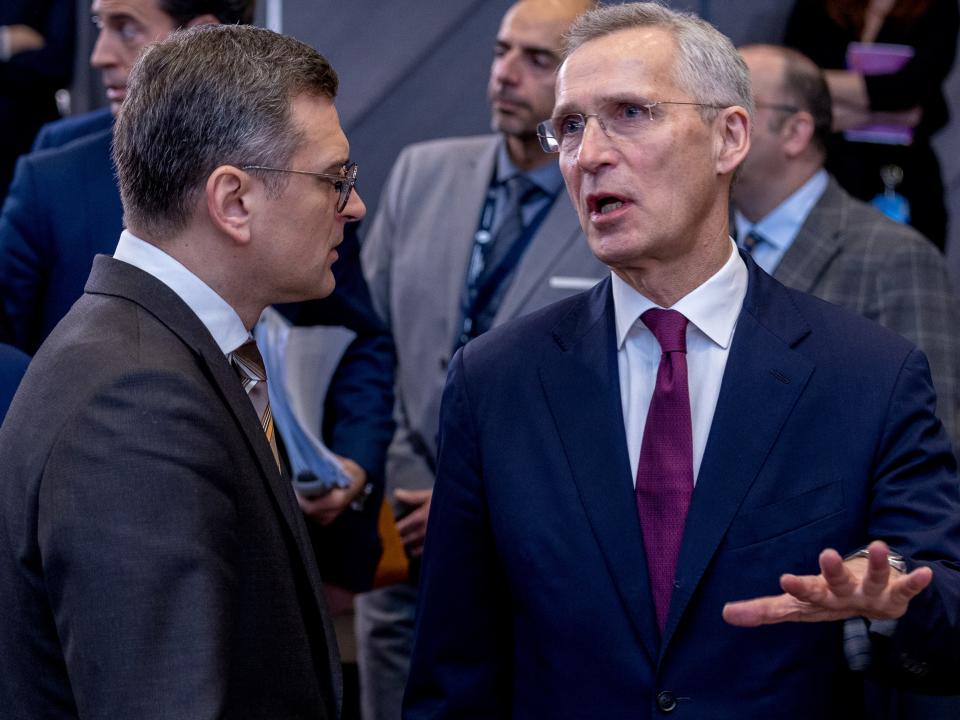 Mr Kuleba and Mr Stoltenberg (Getty Images)