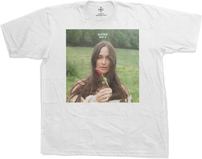 white t-shirt with deeper well album cover