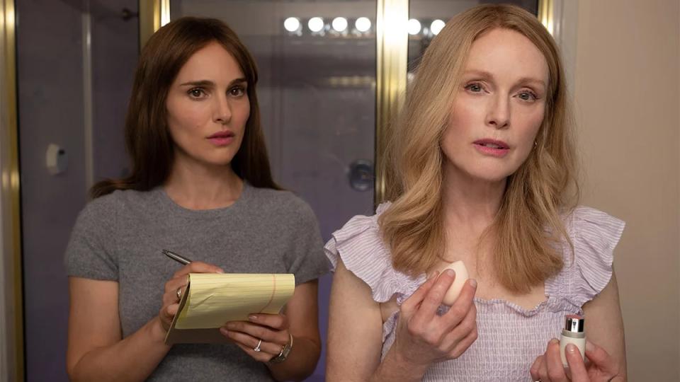 Natalie Portman and Julianne Moore in “May December” (Netflix)