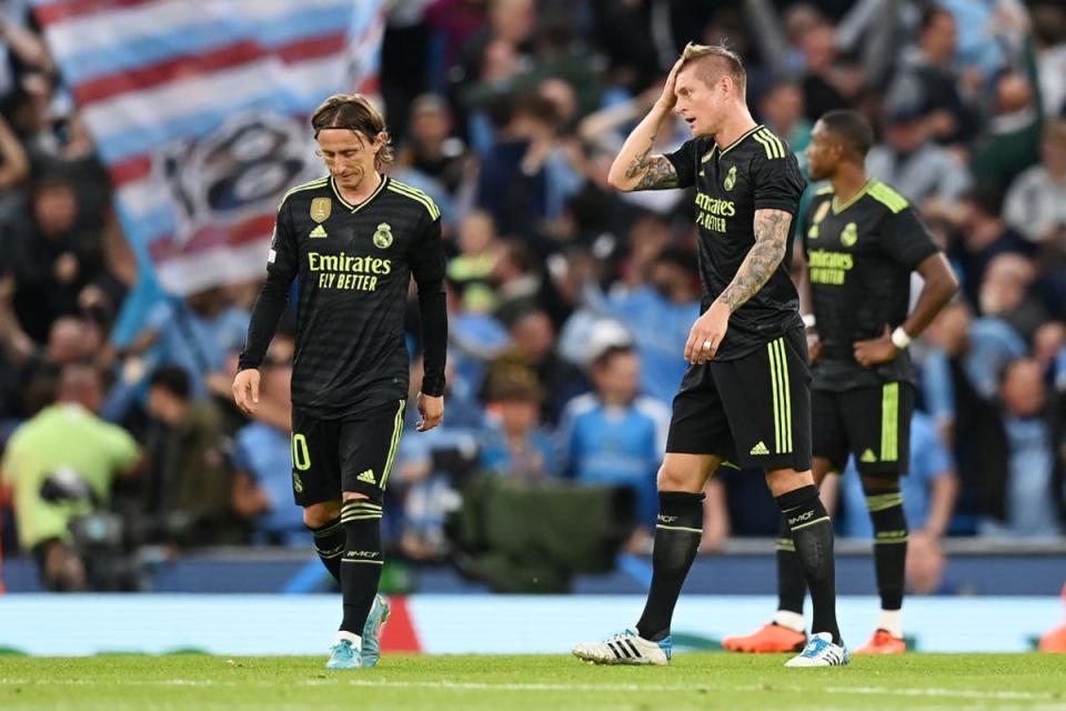 Luka Modric and Toni Kroos finished with a 4-0 hammering at the Etihad last season (Getty)