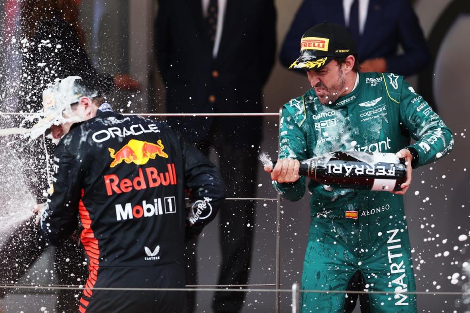 Alonso was a regular fixture alongside Max Verstappen on the podium earlier in the season (Getty Images)