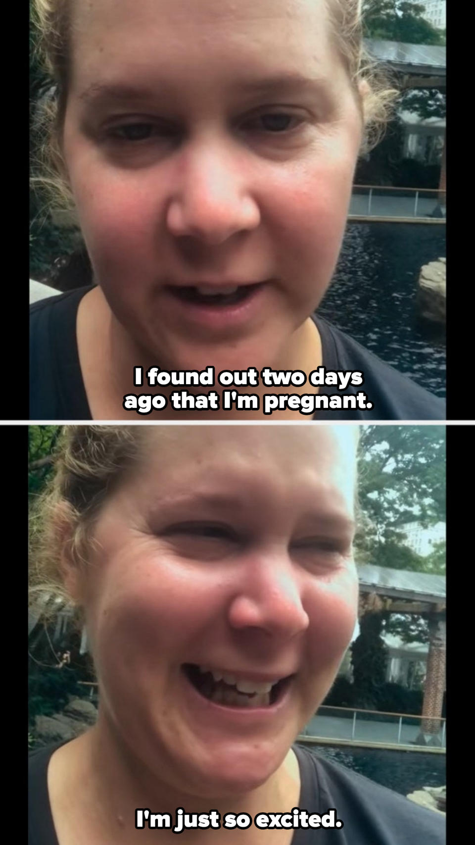 Amy Schumer: "I found out two days ago that I'm pregnant; I'm just so excited"