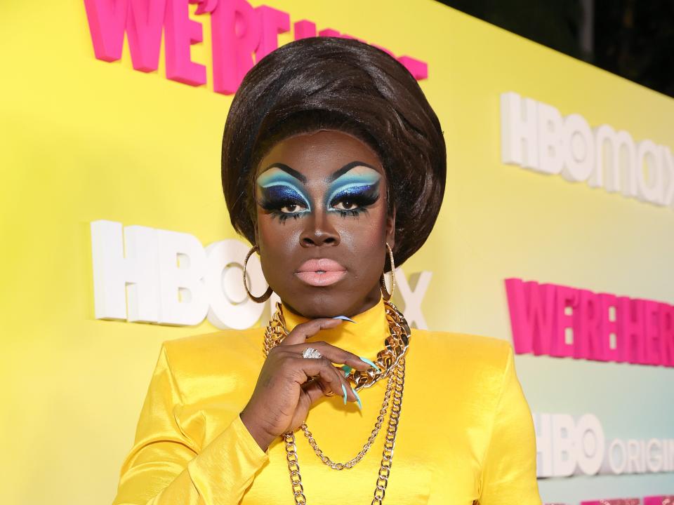 Bob the Drag Queen  in a yellow dress