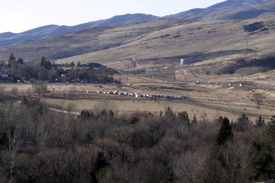 This Saturday, Feb. 22, 2020 photo, shows part of the forested area and open space at Rancho San Rafael Regional Park west of the campus of the University of Nevada, Reno. The park owned by Washoe County comprises the entire county's voting Precinct 7321 where only one person, a park employee lives. Unbeknownst to many, 108 of Washoe County's 555 precinct have no registered voters. (AP Photo/Scott Sonner)