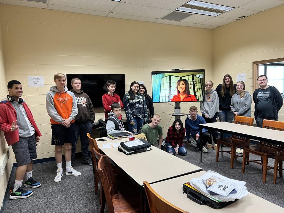 Claymont High School English classes had the chance to speak with author Trang Moreland after reading her autobiography, "Just Smile and Say Hello."
