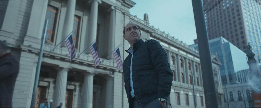 Andrés Parra as Chilean soccer executive Sergio Jadue in Amazon's "El Presidente," a satirical fictionalization of the 2015 "FIFA Gate" scandal.
