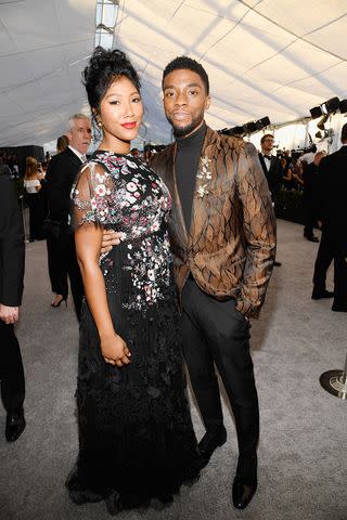 Kevork Djansezian/Getty Images Chadwick Boseman and Simone Ledward Boseman