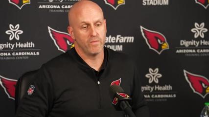 Arizona Cardinals General Manager Monti Ossenfort speaks to media before April 25 NFL draft