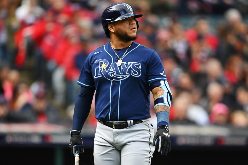 坦帕灣光芒外野手Harold Ramírez。 (Photo by Joe Sargent/MLB Photos via Getty Images)