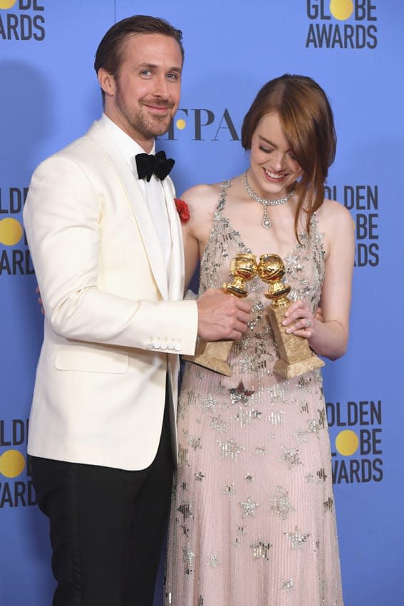 Emma Stone y Ryan Gosling obtuvieron sendos Globo de Oro y Oscar por La La Land