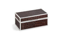 <p>Chapman Box in Cocoa, <a href="http://www.ralphlaurenhome.com/products/tabletop_accents/item.aspx?haid=354&collId=&shaid=&sort=&itemId=34853&phaid=" rel="nofollow noopener" target="_blank" data-ylk="slk:ralphlaurenhome.com;elm:context_link;itc:0;sec:content-canvas" class="link ">ralphlaurenhome.com</a></p>