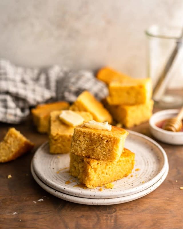 <p>Britney Breaks Bread</p><p>This Cast Iron Skillet Buttermilk Cornbread is an easy and delicious recipe that you'll be making constantly! It's full of a buttery vanilla flavor with a fluffy texture from the buttermilk!</p><p><strong>Get the recipe: <a href="https://britneybreaksbread.com/cast-iron-skillet-buttermilk-cornbread/" rel="nofollow noopener" target="_blank" data-ylk="slk:Cast Iron Skillet Buttermilk Cornbread;elm:context_link;itc:0;sec:content-canvas" class="link rapid-noclick-resp">Cast Iron Skillet Buttermilk Cornbread</a></strong></p>