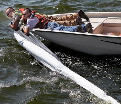 In June 2010, emergency responders placed boom near the St. George Island Bridge in Franklin County to protect against oil from the Deepwater Horizon Spill.