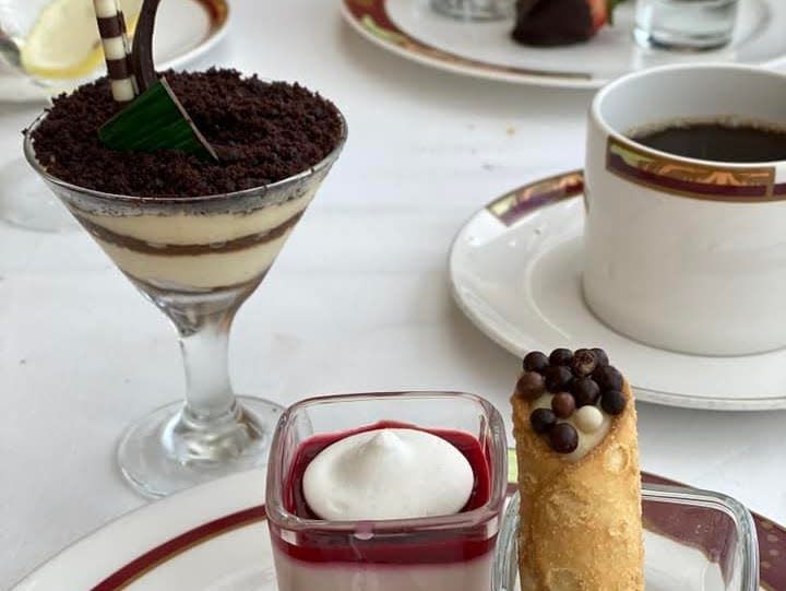 desserts on a table on a disney cruise