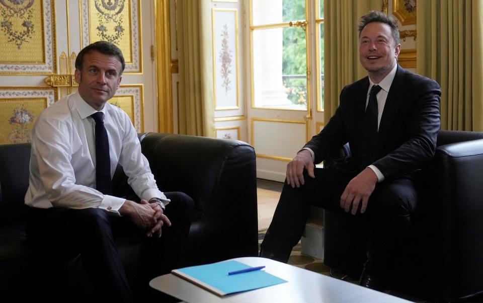 Musk Macron - Michel Euler/AFP