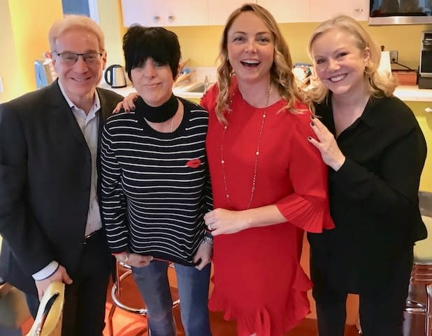 Howard Kagan, Diane Warren, Louisette Geiss, Susan Stroman at 2020 rehearsal 