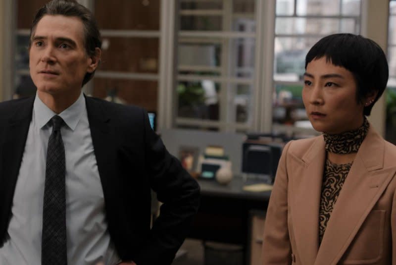 Billy Crudup and Greta Lee star in "The Morning Show." Photo courtesy of Apple TV+
