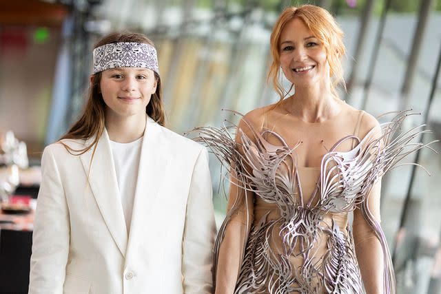 <p>Shane Drummond/BFA.com</p> Jewel's son Kase (left) and Jewel (right) at Crystal Bridges Museum of American Art, May 3, 2024.