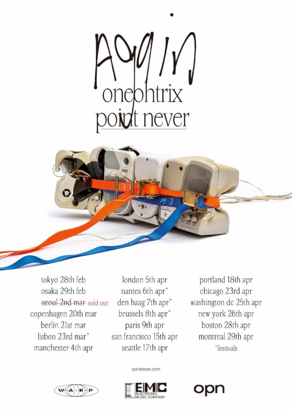 oneohtrix point never 2024 north american tour dates tickets poster