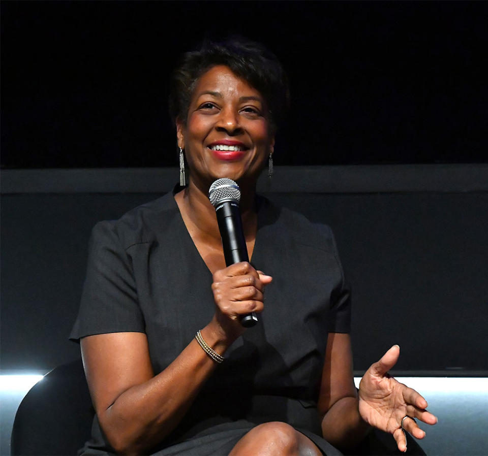 Dawn Porter speaks onstage during the DEADLOCKED - DC Screening at MPA Screening Room on September 19, 2023 in Washington, DC.