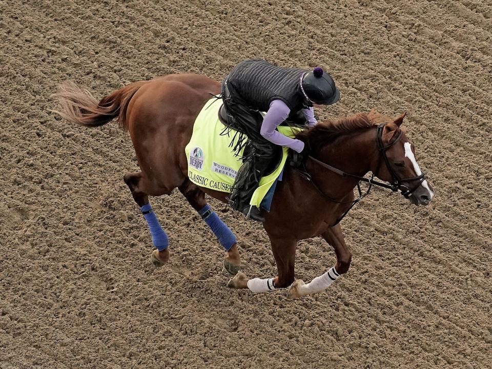 Kentucky Derby entrant Classic Causeway works out at Churchill Downs.