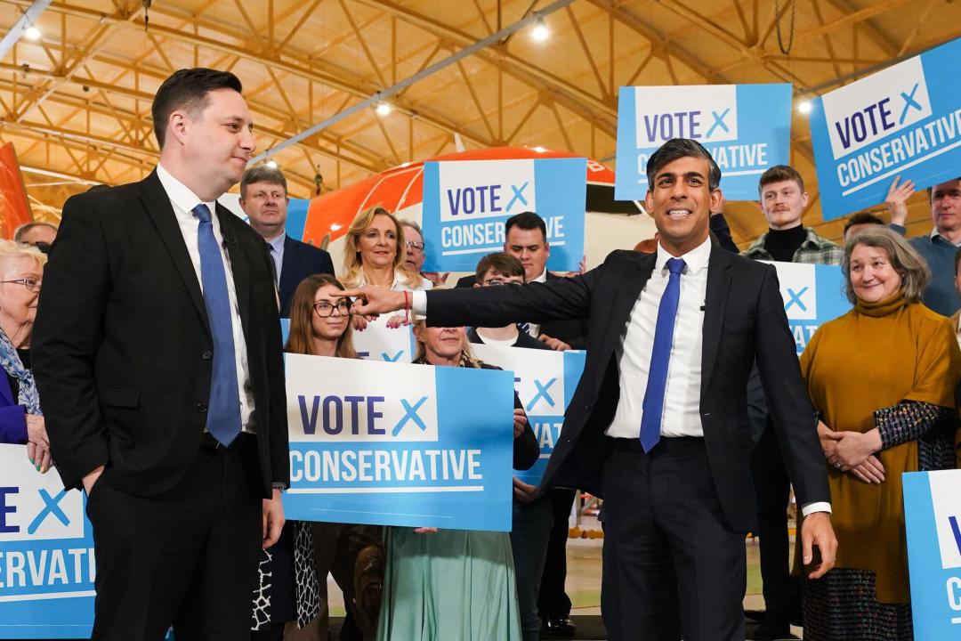 Lord Ben Houchen with Prime Minister Rishi Sunak in Teesside following his re-election as Tees Valley Mayor. Picture date: Friday May 3, 2024.