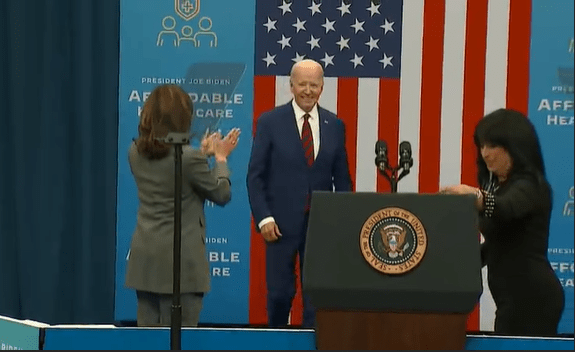 President Joe Biden and Vice President Kamala Harris are in Raleigh to speak about healthcare Tuesday. (Dan West/CBS 17)