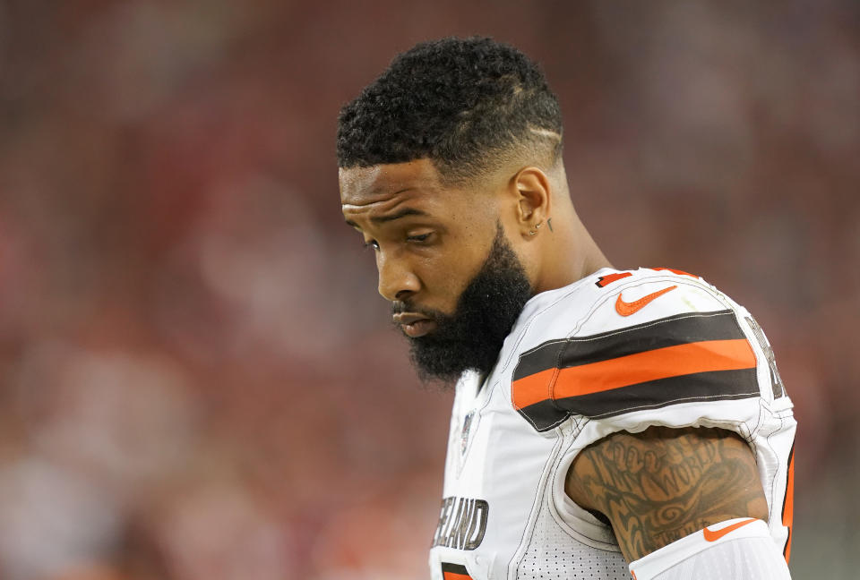 There's no excuse for Odell Beckham Jr. tallying four catches over two games. It's on Freddie Kitchens and Baker Mayfield to fix things. (Getty)