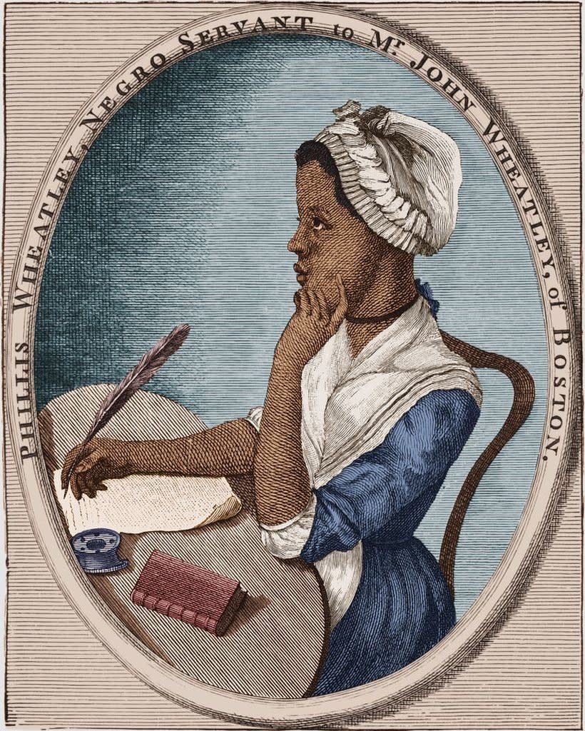 Pintura de la poeta afroestadounidense Phillis Wheatley