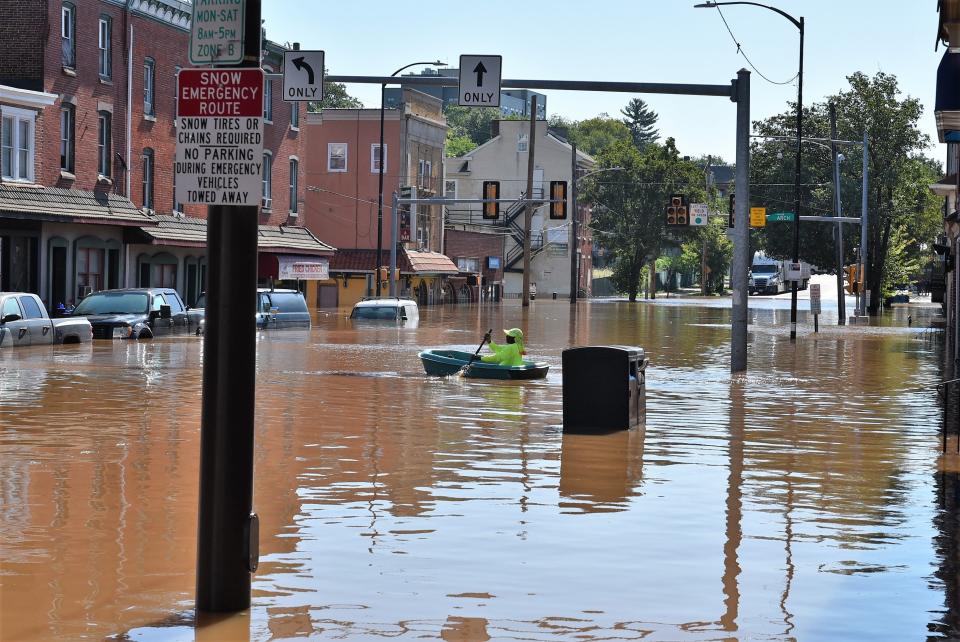 Chykeat Goodley spent his life savings in 2019 to open a barber shop and commercial space in Norristown, Pa. When Tropical Storm Ida passed over in early September 2021, it left flooding in its wake, deep enough for a kayak to navigate the street his shop is on.