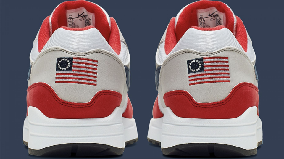 A Tennessee minor league baseball team has waded into the controversy over recalled "Betsy Ross flag" Nikes. (Nike)