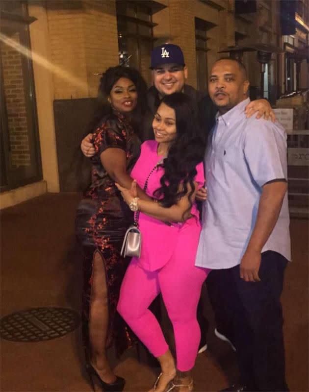 Blac Chyna with Rob and her parents. Source: Instagram