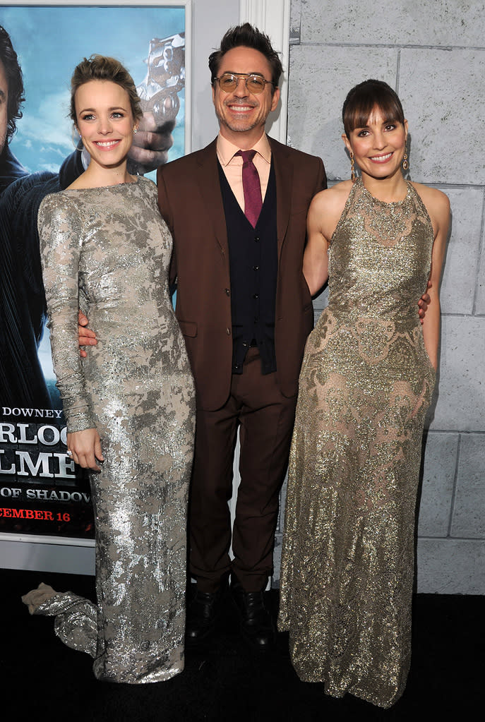 Sherlock Holmes A Game of Shadows 2011 LA Premiere Rachel McAdams Robert Downey Jr. Noomi Rapace