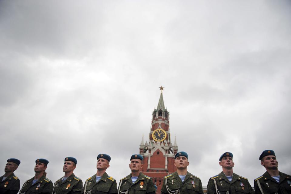 Russian airborne paratroopers Moscow