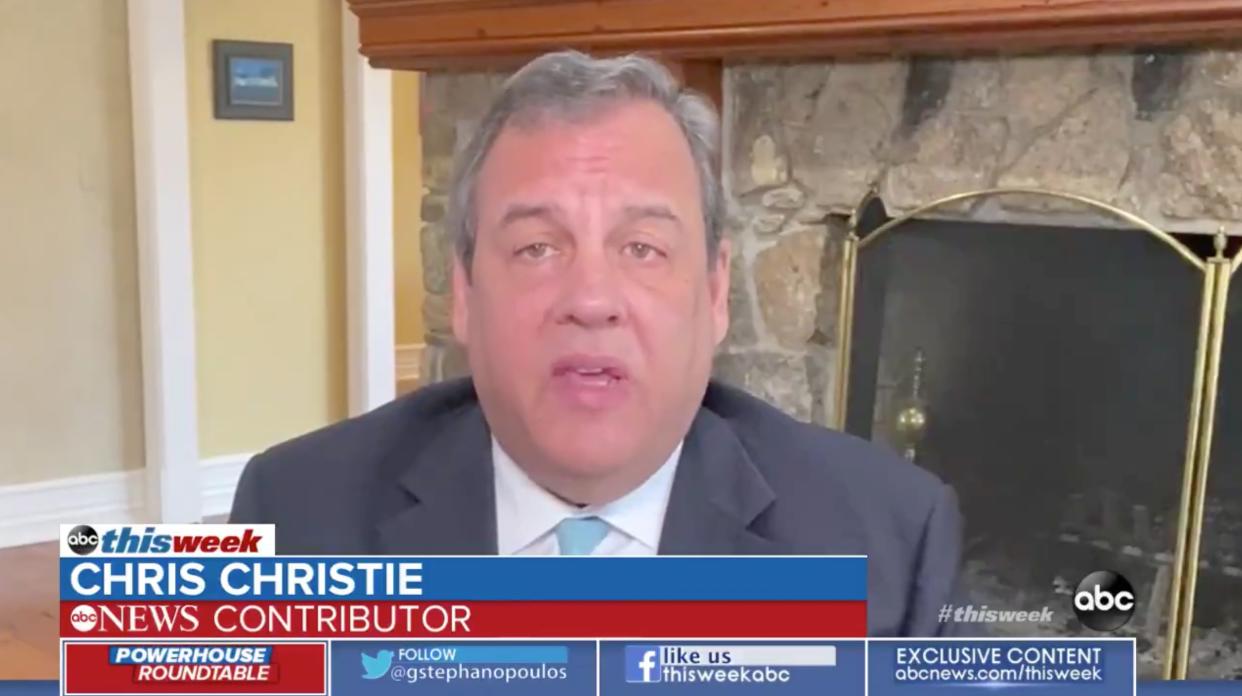 Former New Jersey Gov. Chris Christie. (Screenshot: Twitter/ABC/"This Week.")