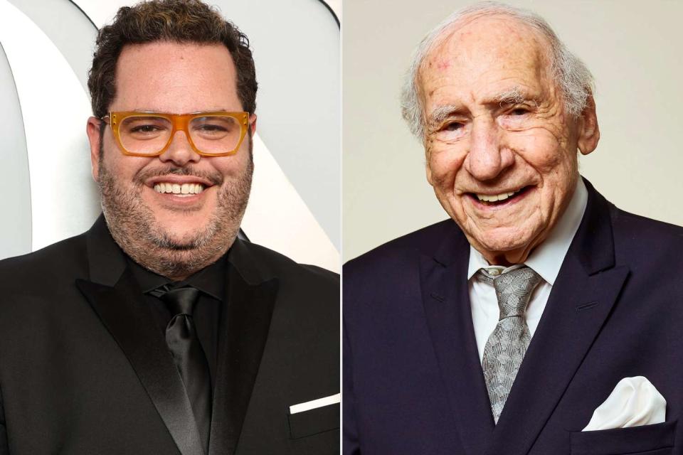 <p>Kevin Mazur/Getty; Emma McIntyre/Getty </p> From Left: Josh Gad; and Mel Brooks