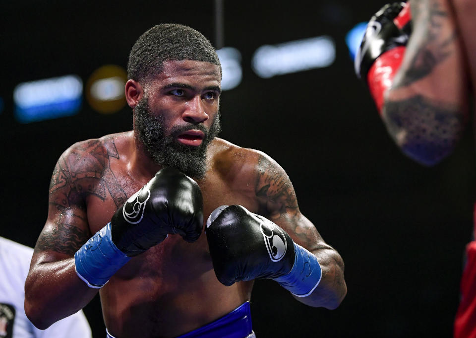 NEW YORK, NEW YORK - JANUARY 25:  Stephen Fulton looks on during his WBO Intercontinental junior featherweight championship bout against Arnold Khegai at Barclays Center on January 25, 2020 in New York City. (Photo by Steven Ryan/Getty Images)