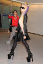 <div class="caption-credit"> Photo by: Getty Images</div>While arriving at Narita International Airport in Japan in May 2012, Lady Gaga channeled "My Little Pony" with a rainbow-colored hairdo, a leather skirt with sparkly jacket, and club kid heels. Let's dance!