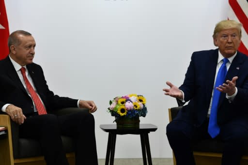 Even before entering office, Trump and Erdogan, pictured together at the 2019 G20 summit in Osaka, enjoyed cordial ties