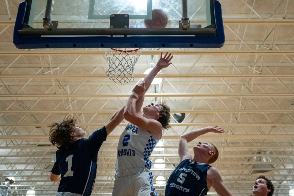 Ready's Kayden Schaffer makes a layup against Grandview Heights on Dec. 12.