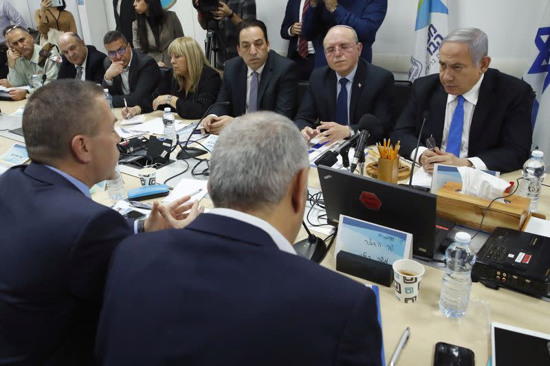 Israel's Netanyahu holds meeting on coronavirus in Tel Aviv