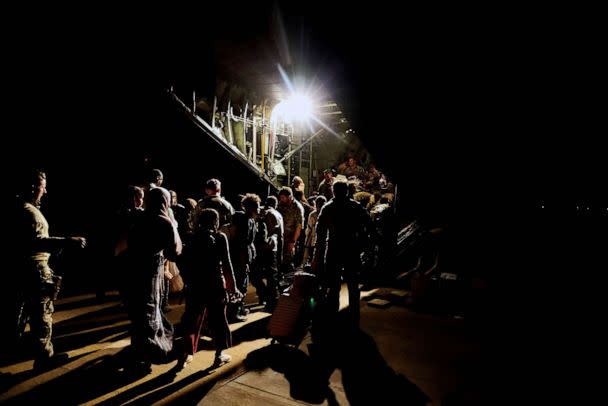 PHOTO: FILE - A view of military personnel and the last evacuees boarding a RAF aircraft bound for Cyprus, during the final days of evacuations, at Wadi Seidna Air Base, in Sudan April 29, 2023. (Uk Mod/via Reuters, FILE)