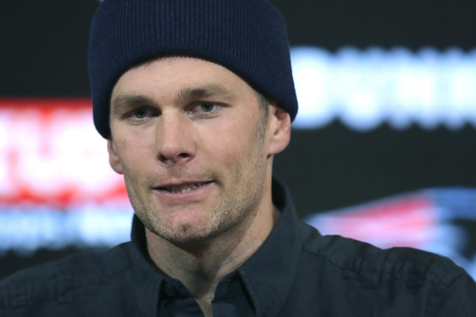 New England Patriots' Tom Brady hinted at an uncertain future after defeat on wildcard weekend. (AP Foto/Charles Krupa)