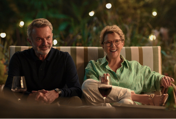  Sam Neill and Annette Bening in 'Apples Never Fall'. 