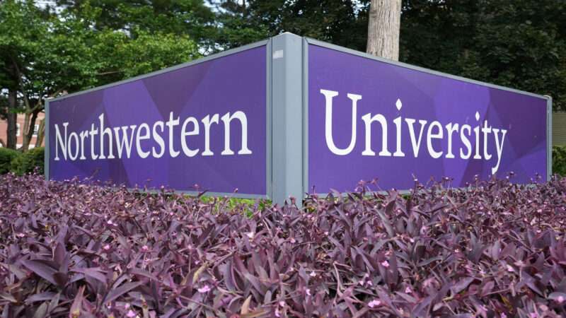 Northwestern University sign