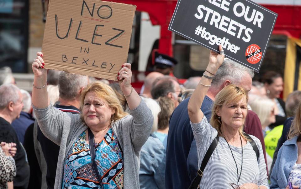 Anti ULEZ protest in Bexley, Kent - The Telegraph